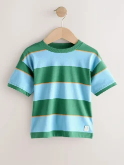 Next Short Sleeve Stripe T-Shirt (3mths-7yrs) (3mths-7yrs)^BOY Tops|Tops