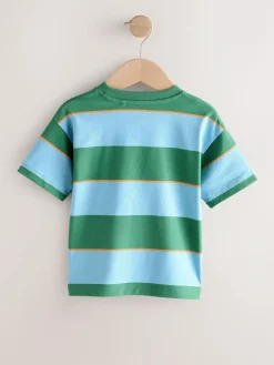 Next Short Sleeve Stripe T-Shirt (3mths-7yrs) (3mths-7yrs)^BOY Tops|Tops