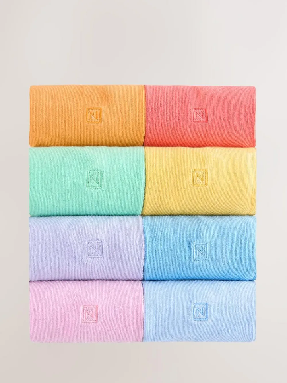 Hot Next 8 Pack Embroidered Lasting Fresh Socks Blue/Green/Purple