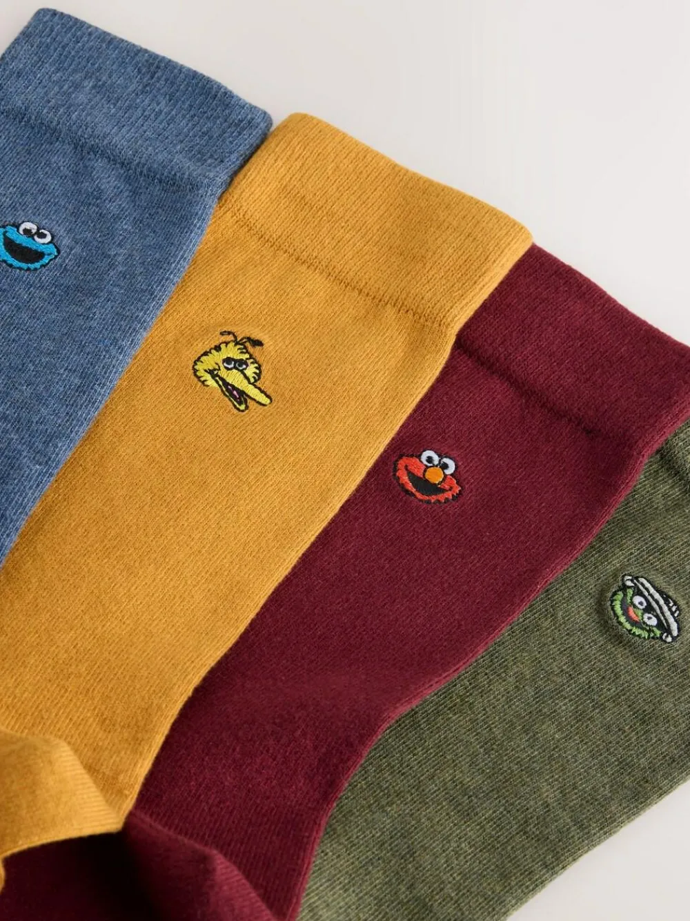 Clearance Next Blue/Green/Red Sesame Street License Embroidered Socks 4 Pack