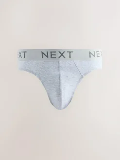 Hot Next 5 Pack Cotton Rich Briefs Blue/Grey