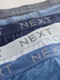 Hot Next 5 Pack Cotton Rich Briefs Blue/Grey