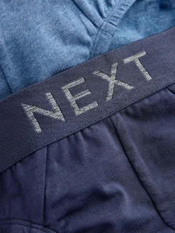 Hot Next 5 Pack Cotton Rich Briefs Blue/Grey