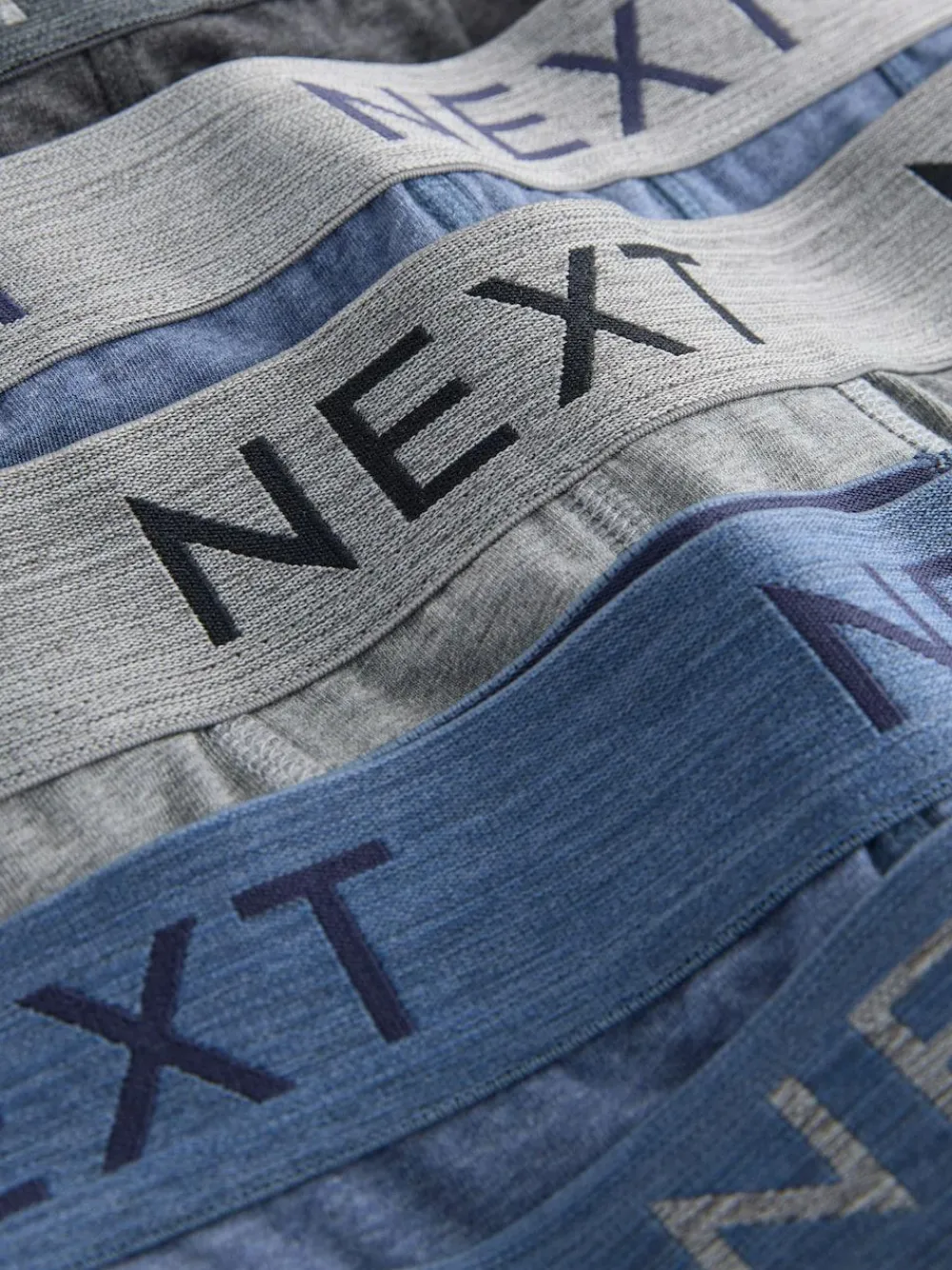 Next Blue/Grey Marl 10 pack Cotton Rich Blend Hipsters Boxers^ Underwear|Underwear