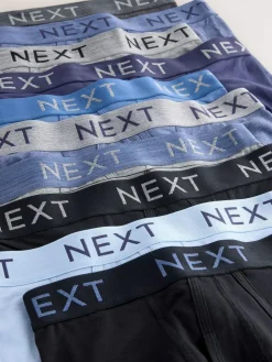 Next Blue/Grey Marl A-Front Boxers 10 Pack^ Underwear|Underwear
