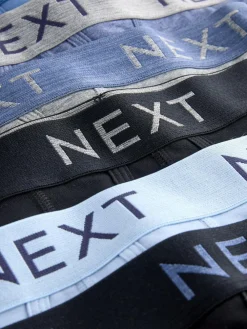 Next Blue/Grey Marl A-Front Boxers 10 Pack^ Underwear|Underwear