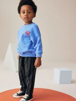 Outlet Next Blue/Grey Single Sweatshirt And Stripe Joggers Set (3mths-7yrs)