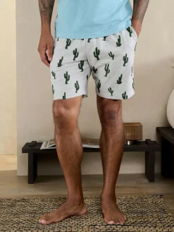 Next Blue/Grey Terry Urban Short Sleeve Jersey Pyjamas Set^ Pyjamas