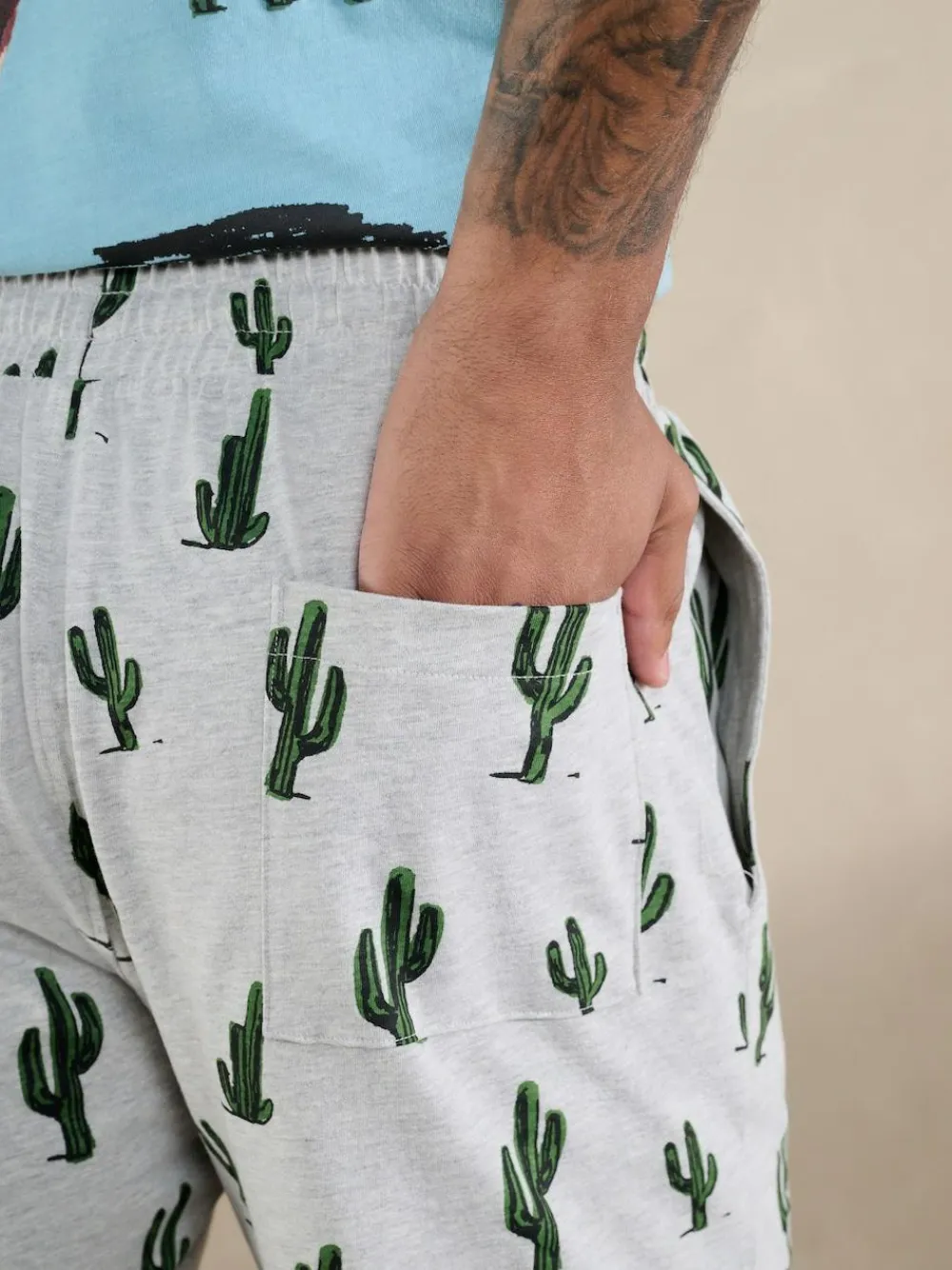 Next Blue/Grey Terry Urban Short Sleeve Jersey Pyjamas Set^ Pyjamas