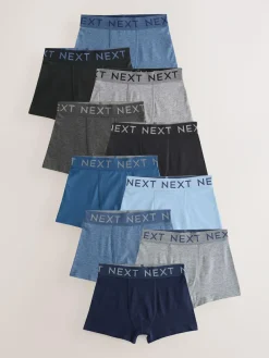 Next Blue/Grey Trunks 10 Pack (1.5-16yrs)^BOY Multipacks|Baby Boys