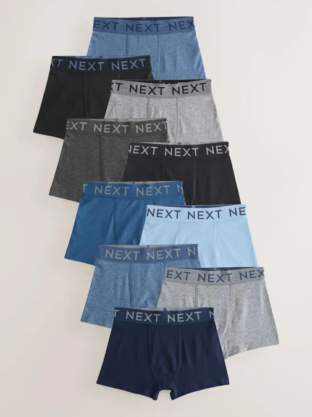 Next Blue/Grey Trunks 10 Pack (1.5-16yrs)^BOY Multipacks|Baby Boys