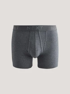 Next Blue/Grey/Black 5 Pack A-Front Cotton Rich Boxers^ Underwear|Underwear