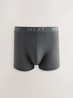 Clearance Next Blue/Grey/Black Cotton Rich Trunk Boxers 10 Pack