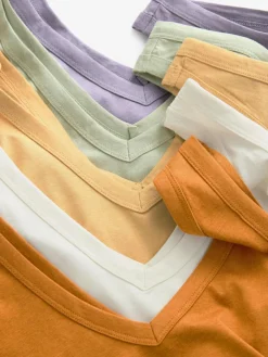 Next Blue/Mauve/Pastel Green Slouch Vests 5 Pack^Women Nightwear