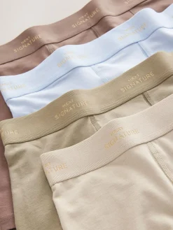 Hot Next Signature Cotton Rich Boxers 4 Pack Blue/Neutral/Green