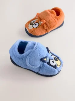 New Next Blue/Orange Bluey Cupsole Slippers