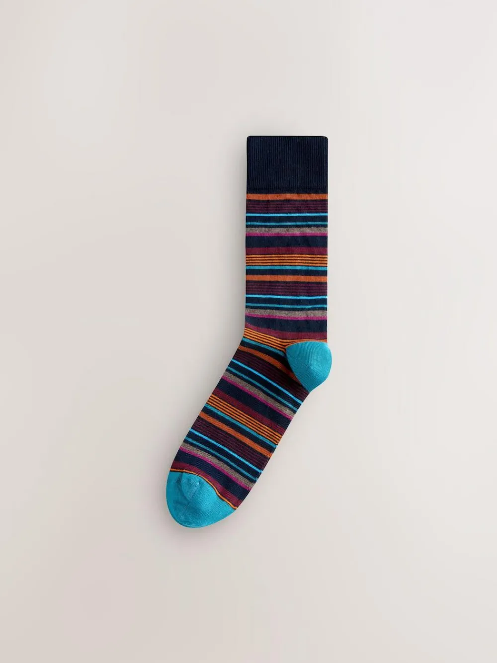 Online Next Blue/Orange Pattern Socks 8 Pack