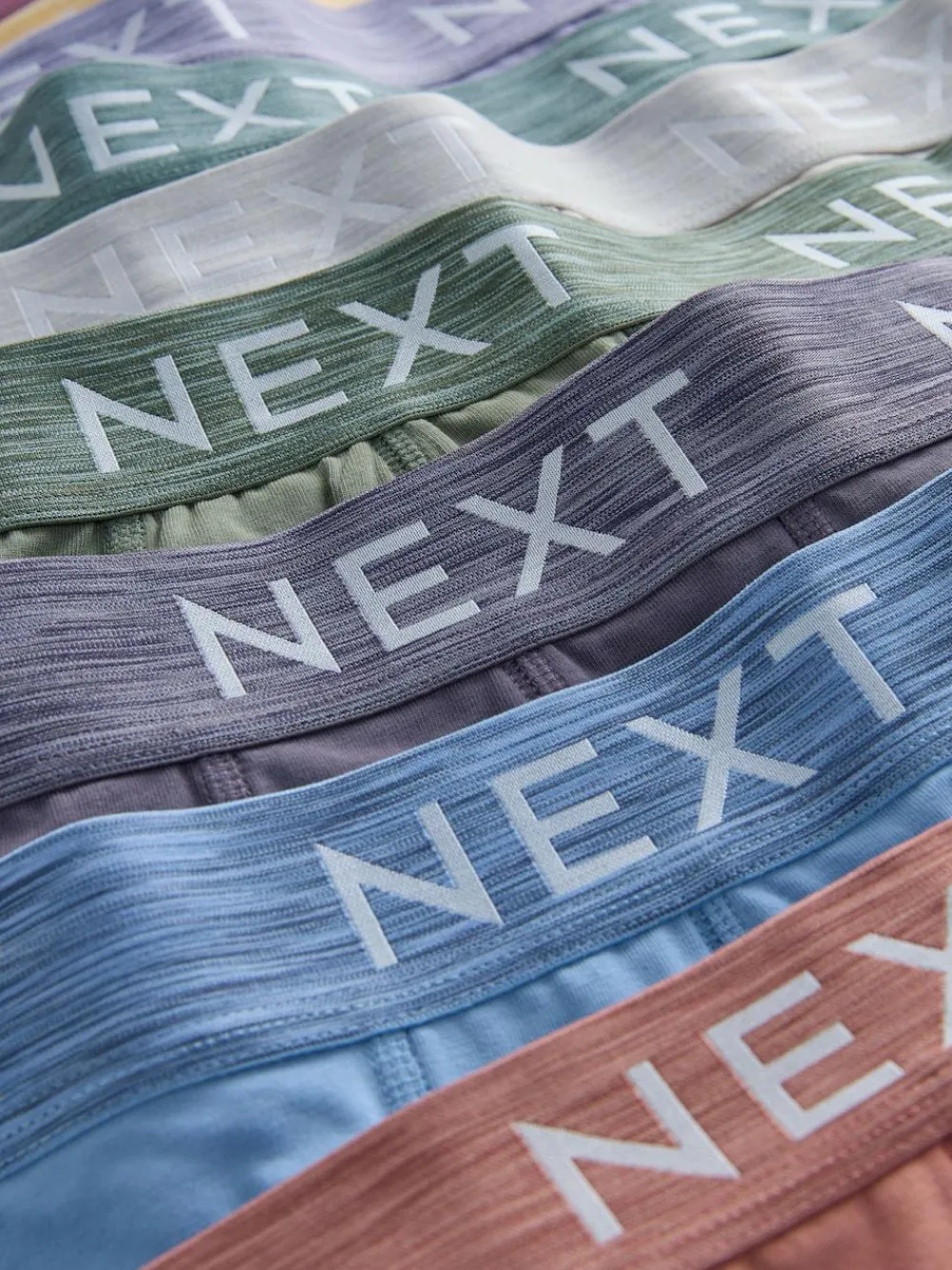 New Next Blue/Purple/Red 10 pack Cotton Rich Blend Hipsters Boxers