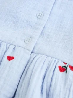 Next Blue/Red Baby Long Sleeve Embroidered Dress (0mths-2yrs)^ Dresses|Dresses