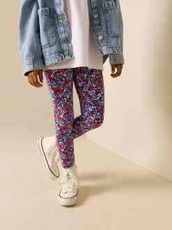 Next Blue/Red Floral Leggings (3-16yrs)^ Pants & Leggings|Pants & Leggings