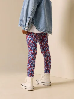 Next Blue/Red Floral Leggings (3-16yrs)^ Pants & Leggings|Pants & Leggings
