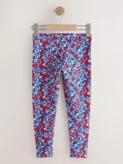 Next Blue/Red Floral Leggings (3-16yrs)^ Pants & Leggings|Pants & Leggings
