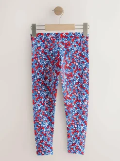 Next Blue/Red Floral Leggings (3-16yrs)^ Pants & Leggings|Pants & Leggings