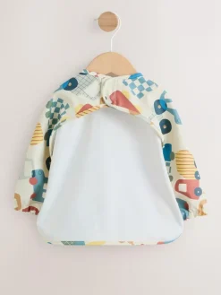 Sale Next Blue/Red Transport Weaning And Feeding Sleeved Bib