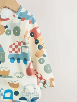 Sale Next Blue/Red Transport Weaning And Feeding Sleeved Bib