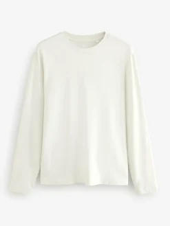 Sale Next Regular Fit Regular Fit Long Sleeve 100% Cotton T-Shirts 5 Pack Blues/Grey/Neutrals