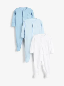 Next 3 Pack Baby Sleepsuits (0-2yrs)^BOY Multipacks|Nightwear