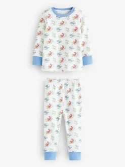 Hot Next Blue/White Cars Snuggle Pyjamas 3 Pack