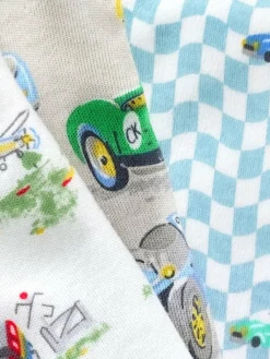 Hot Next Blue/White Cars Snuggle Pyjamas 3 Pack