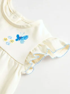 Next Blue/White Floral Baby Frill T-Shirt and Shorts Set 6 Piece (0mths-2yrs)^ Shorts|Tops