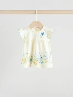 Next Blue/White Floral Baby Frill T-Shirt and Shorts Set 6 Piece (0mths-2yrs)^ Shorts|Tops
