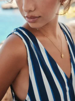 Discount Next Blue/White Jersey Summer Playsuit