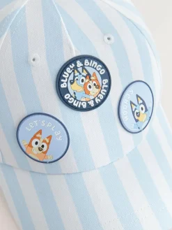 Next Blue/White Stripe Bluey Baseball 100% Cotton Cap (1-10yrs)
