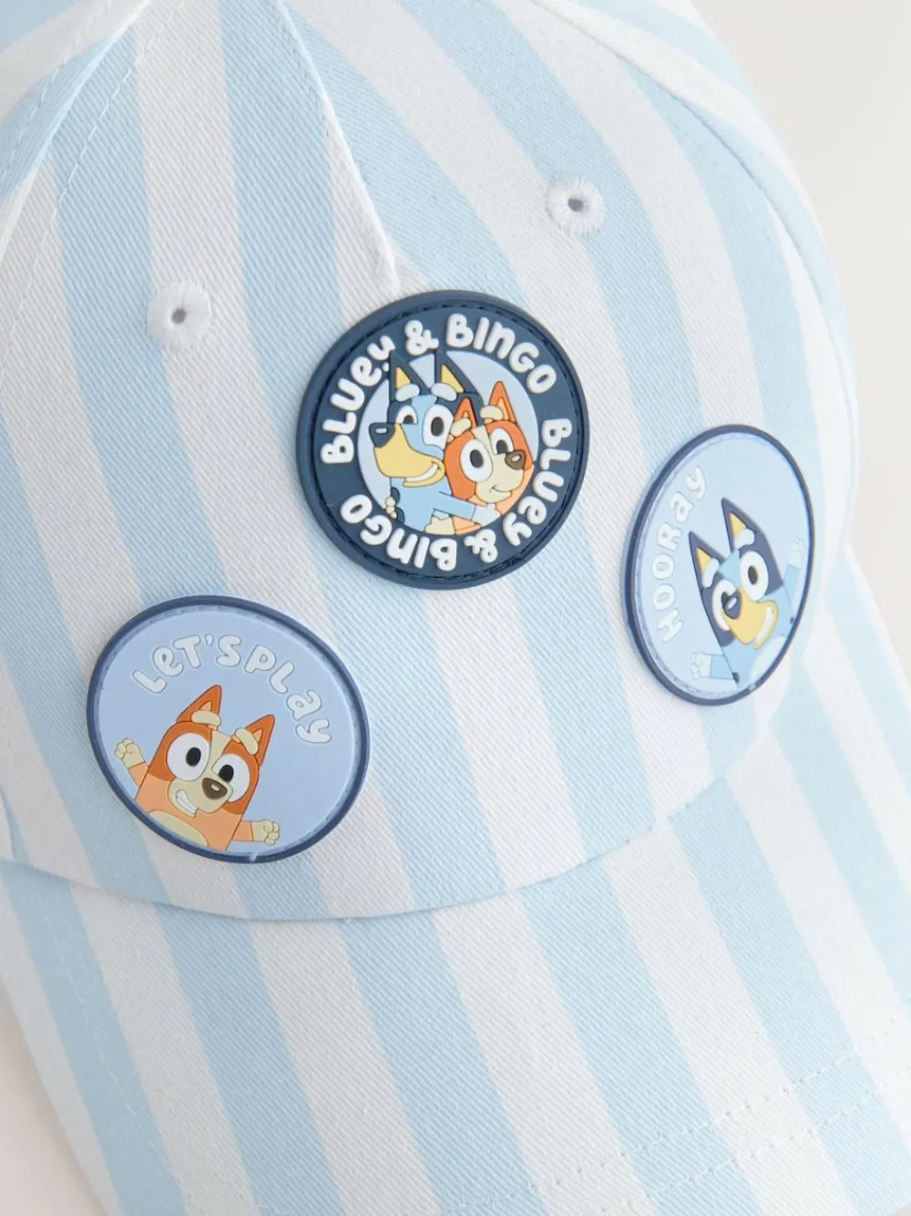 Next Blue/White Stripe Bluey Baseball 100% Cotton Cap (1-10yrs)