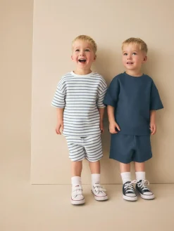 Next Short Sleeve T-Shirt and Shorts Set 2 Pack (3mths-7yrs)^BOY Sets & Co-Ords|Sets & Co-Ords