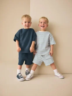 Next Short Sleeve T-Shirt and Shorts Set 2 Pack (3mths-7yrs)^BOY Sets & Co-Ords|Sets & Co-Ords