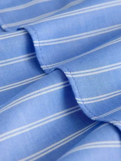 Hot Next Soft Relaxed Long Sleeve Shirt Blue/White Stripe