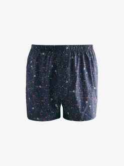 Next Blue/White/Green Floral 4 pack Woven Pure Boxers^ Underwear|Underwear