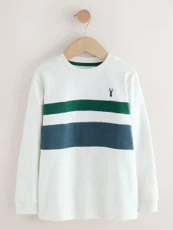 Next Long Sleeve Colourblock T-Shirts 3 Pack (3-16yrs)^BOY Tops|T-Shirts