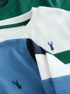 Next Long Sleeve Colourblock T-Shirts 3 Pack (3-16yrs)^BOY Tops|T-Shirts