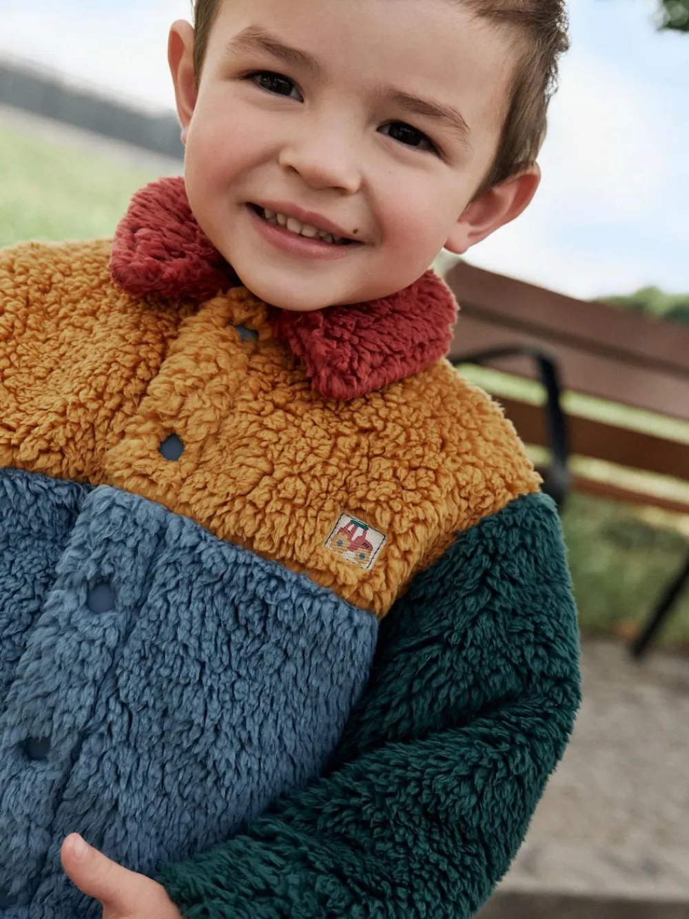 Next Borg Fleece Shacket (3mths-7yrs)^BOY Baby Winter Clothing|Sweatshirts & Hoodies