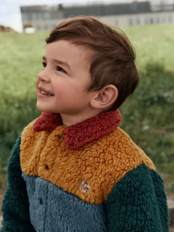 Next Borg Fleece Shacket (3mths-7yrs)^BOY Baby Winter Clothing|Sweatshirts & Hoodies