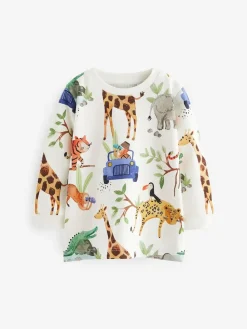 Next Long Sleeve Animal Print Character T-Shirts 3 Pack (3mths-7yrs)^BOY Newborn Clothing|Tops