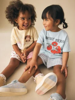 Outlet Next Blue/Yellow Top & Shorts Set 2 Pack (3mths-7yrs)