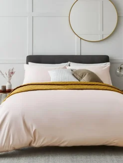 Clearance Next Blush Pink 400 Thread Count Egyptian Cotton Sateen Luxury Duvet Cover and Pillowcase Set