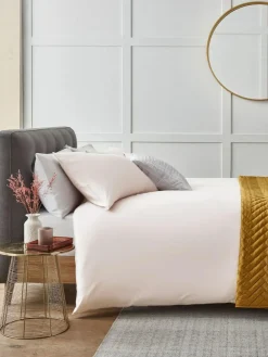 Clearance Next Blush Pink 400 Thread Count Egyptian Cotton Sateen Luxury Duvet Cover and Pillowcase Set